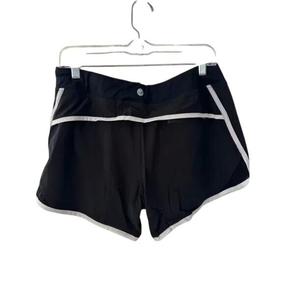 Endeavor Womens Black Running Shorts With White Trim & Drawstring Waist - Picture 2 of 3